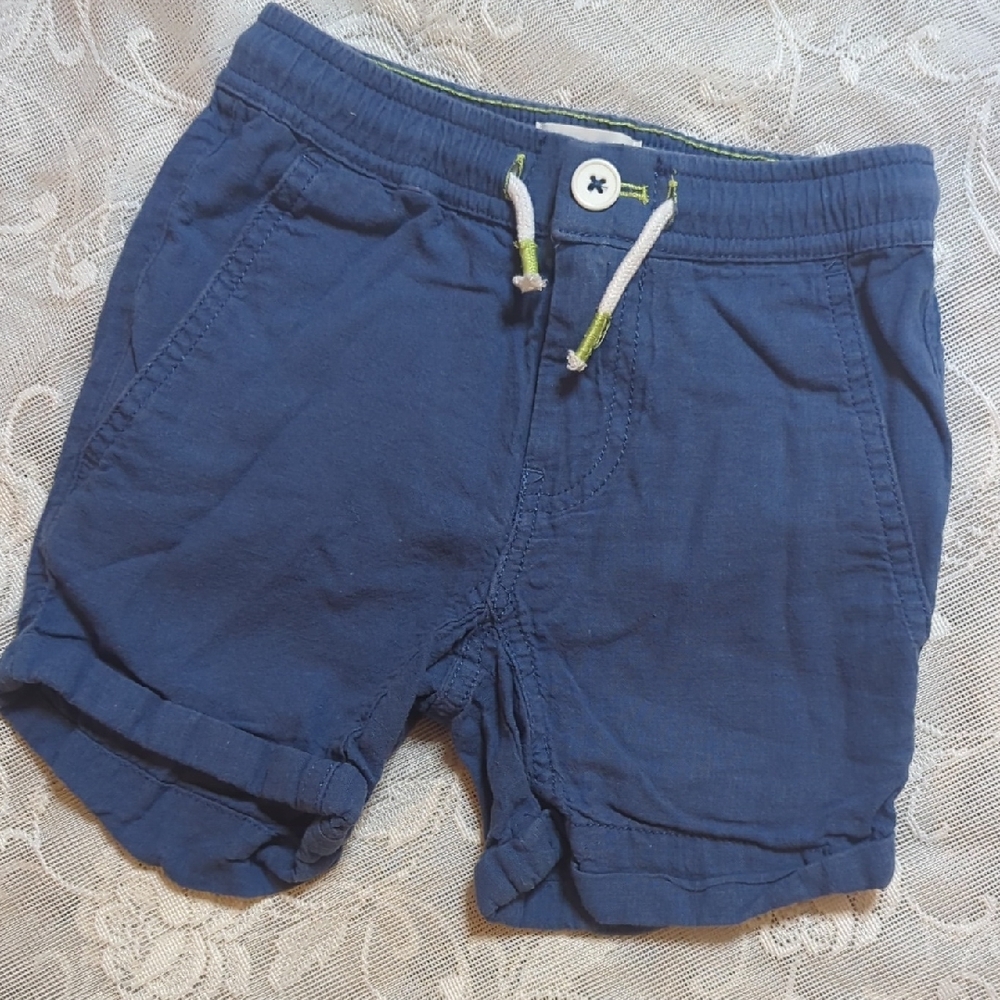 MINI BODEN SHORTS 5Y 110 CM BLUE LINEN BLEND